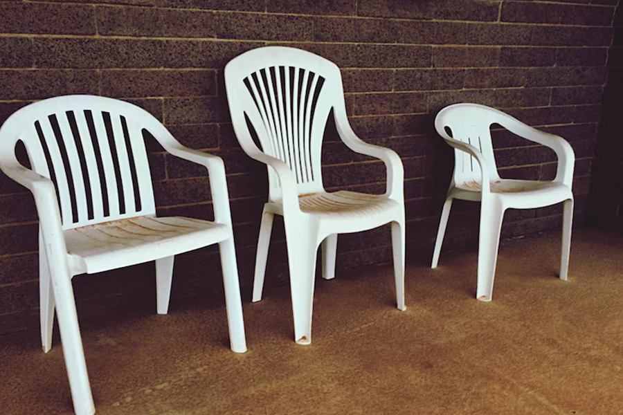 How can I make my plastic chairs white again