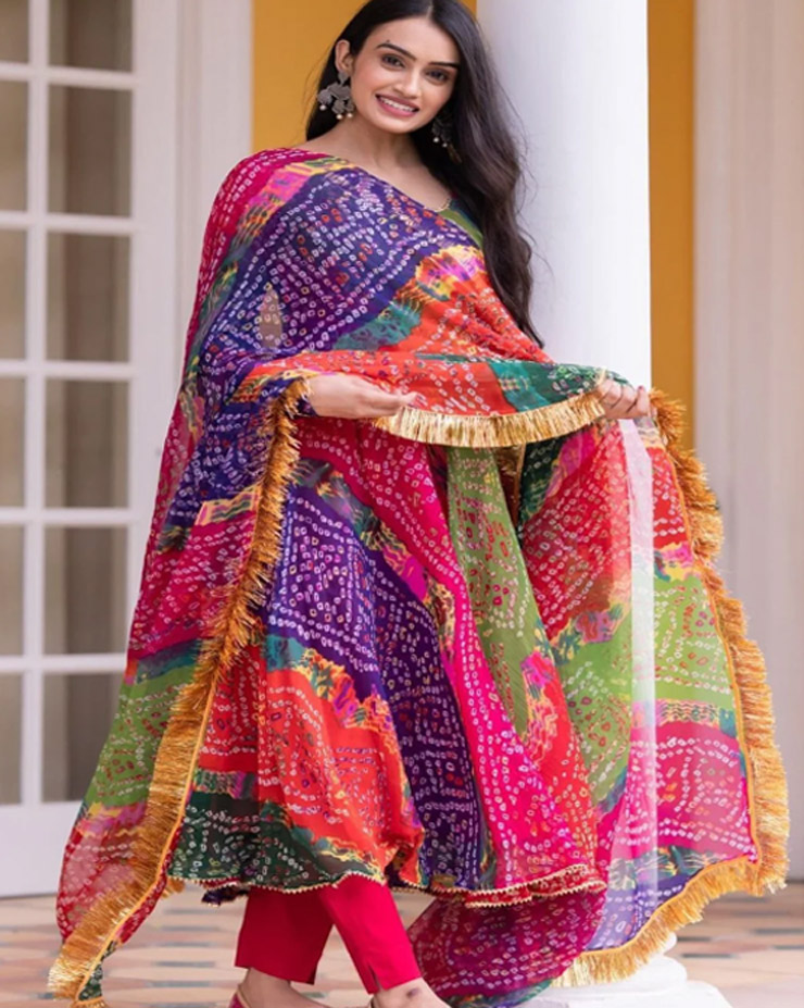 bandhani suits