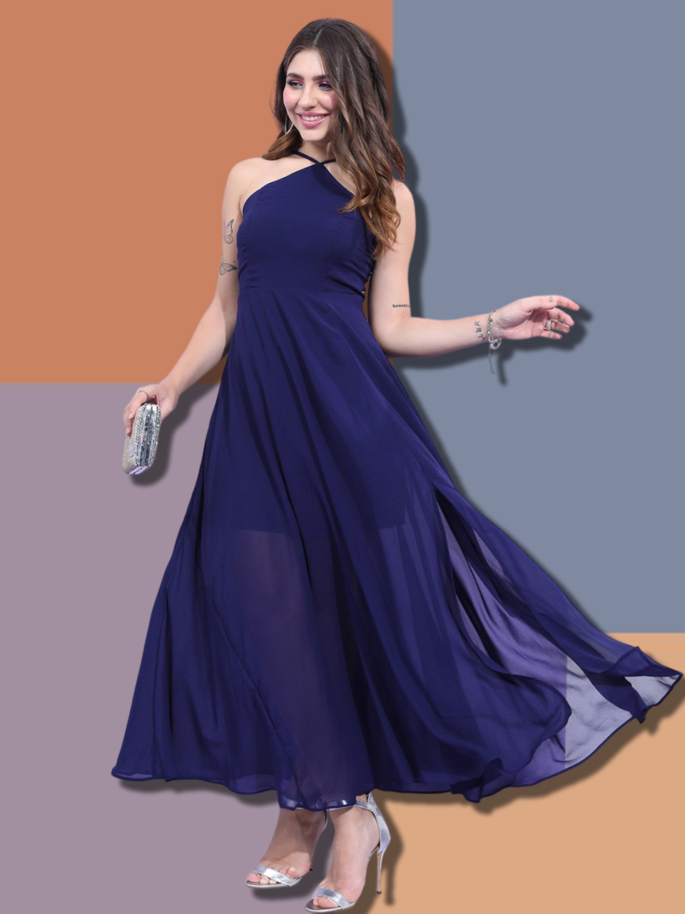 soulder strep maxi dress