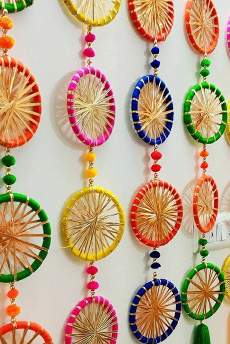 home decoration with bangles
