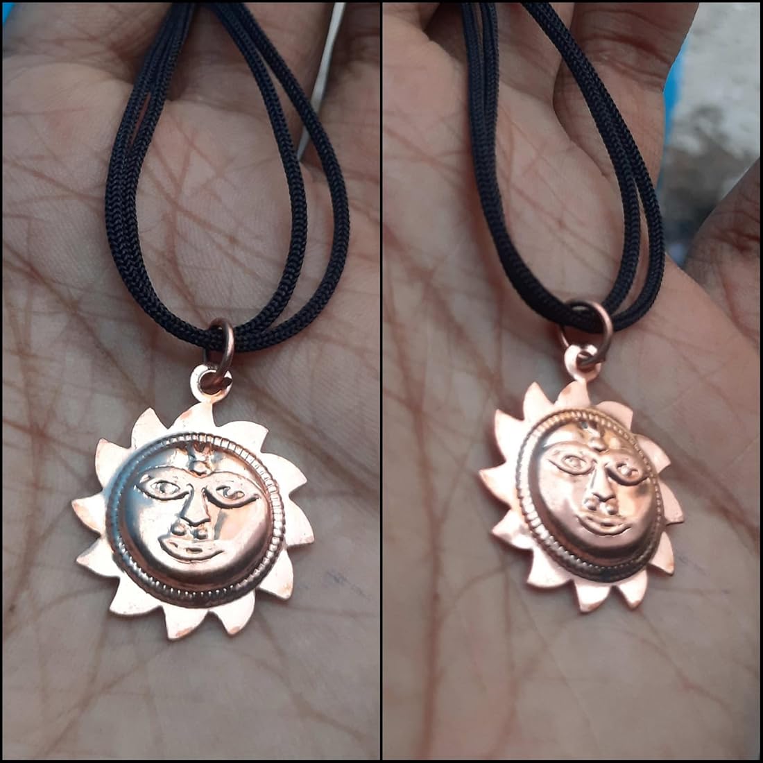 significance of wearing copper sun locket to children
