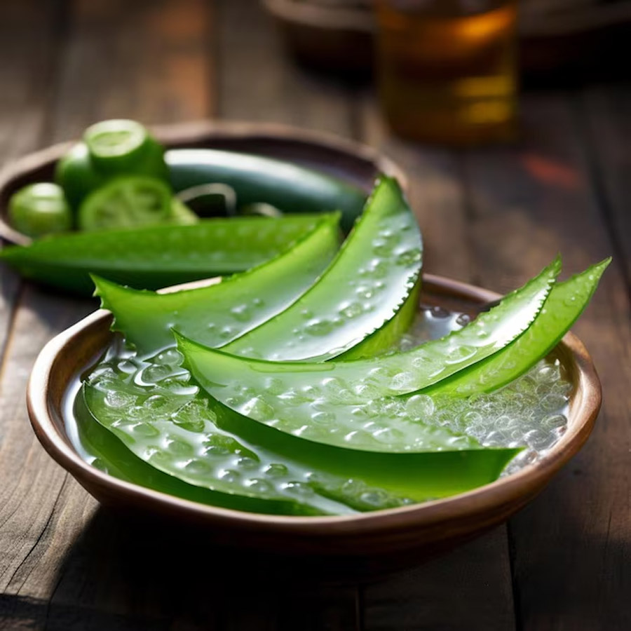 Aloe vera gel and chandan face pack
