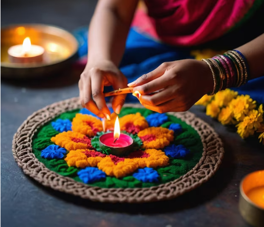Rangoli making tips