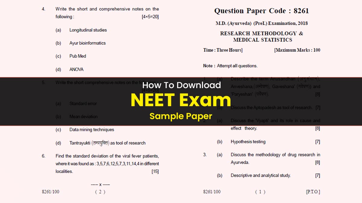 NEET Sample Paper नीट 2025 मेडिकल एग्जाम के लिए करने जा रही हैं तैयारी