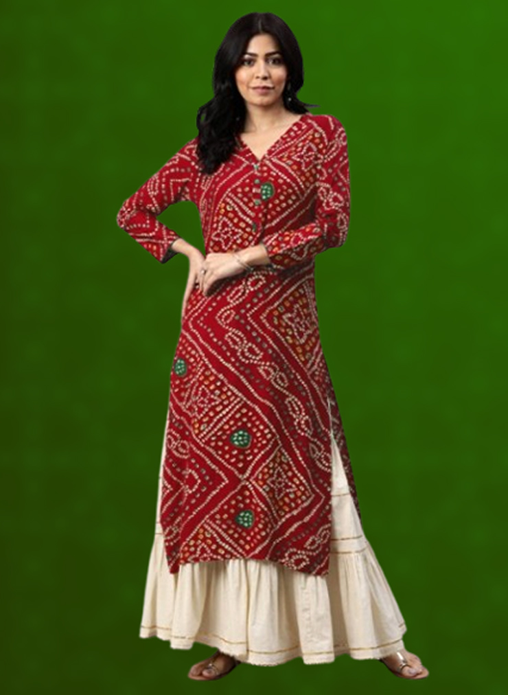 bandhani print kurti (5)