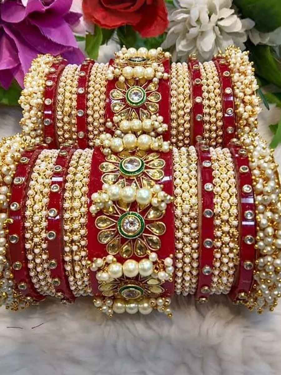 pearl work bangles