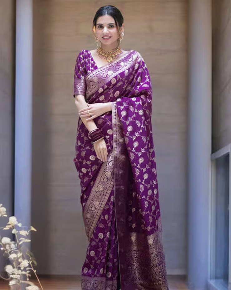purple saree designs (5)