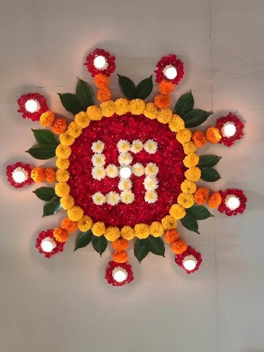 swastik rangoli