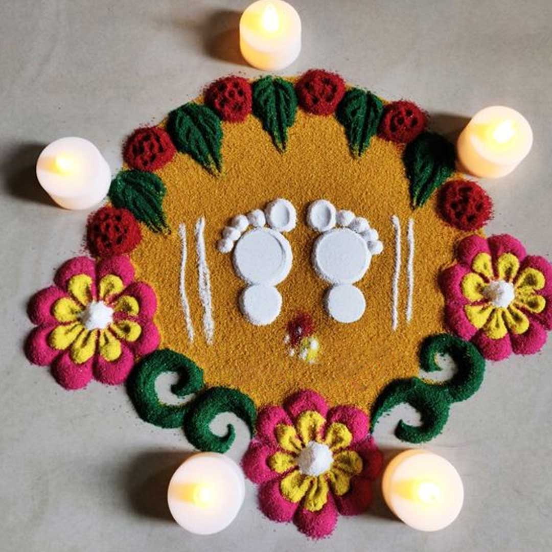 Diwali Charan Rangoli