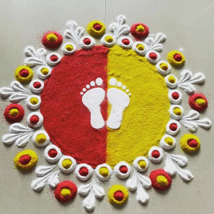 simple rangoli design for diwali