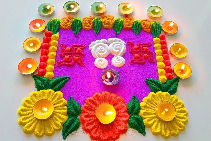 swastik charan rangoli