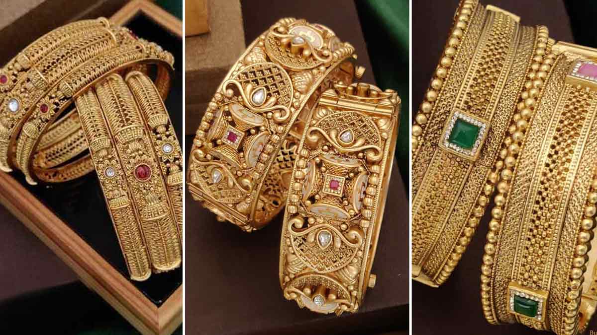 Diwali 2024 Gold Kangan Designs beautiful gold kangan designs to look stylish