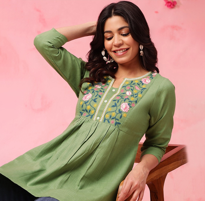 Floral print kurti