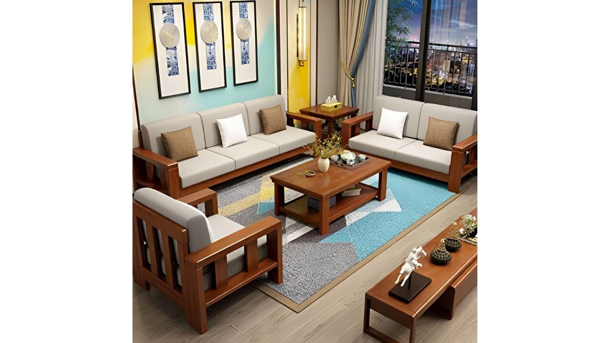 Wooden Sofa Set ये स्टाइलिश वुडेन सोफा सेट लिविंग रूम को देंगे झक्कास