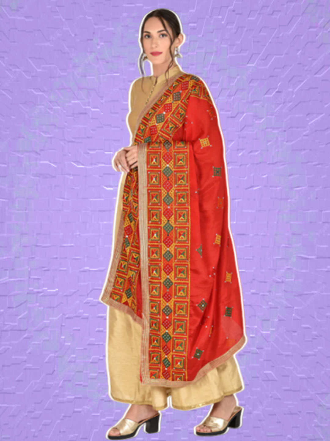red dupatta (2)