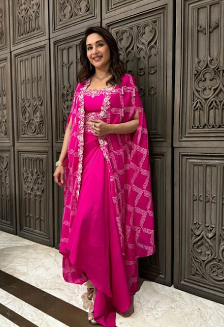 Bandhani cape jacket