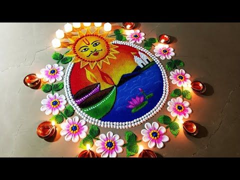 Diya Rangoli Designs