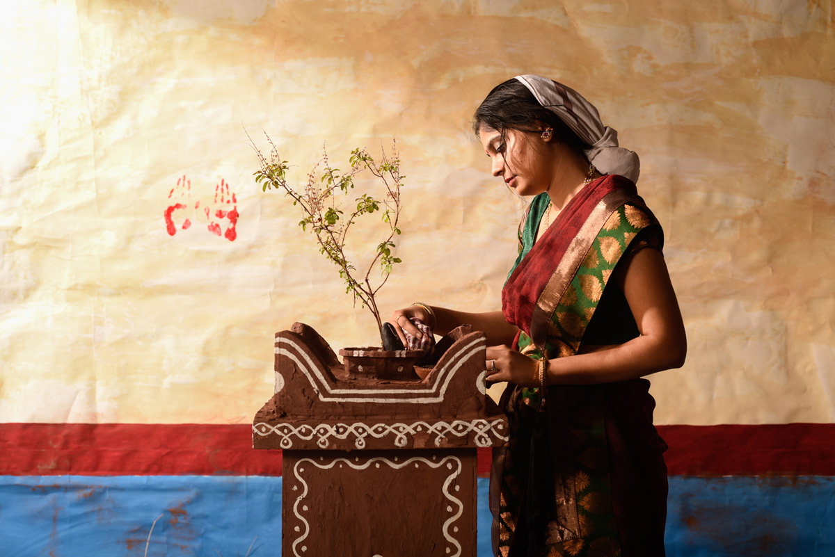 tulsi plant leaves on ekadashi