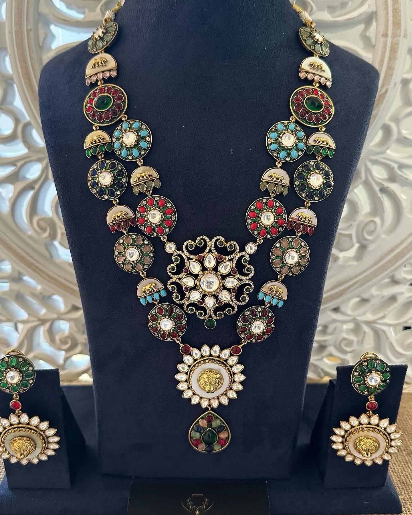 Stone work rani haar