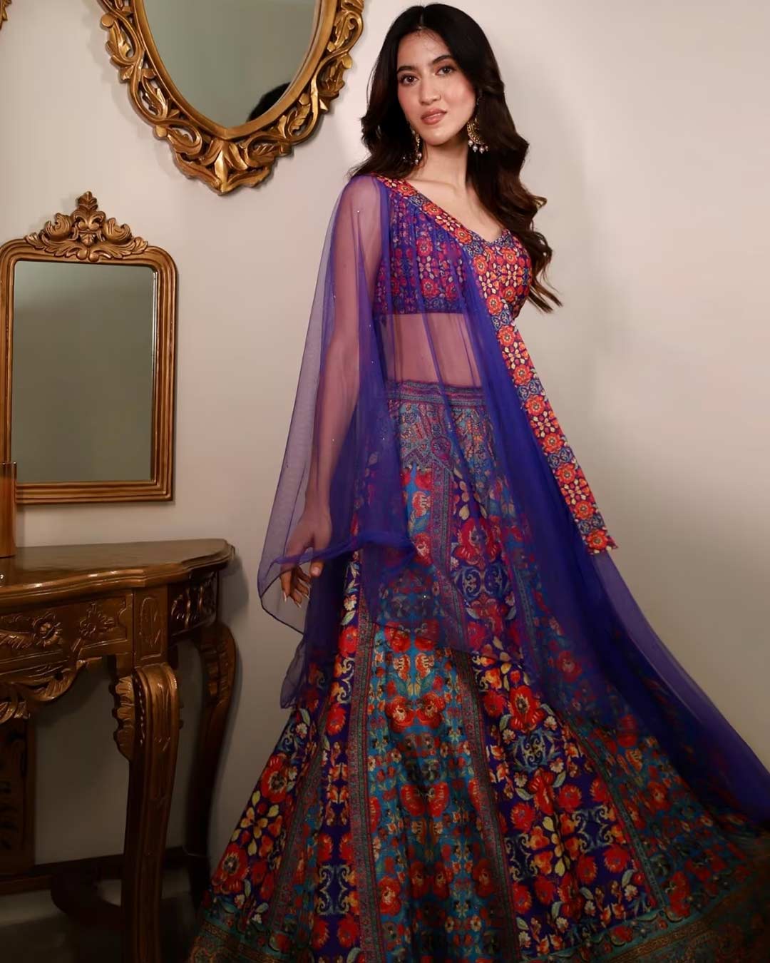 floral lehenga