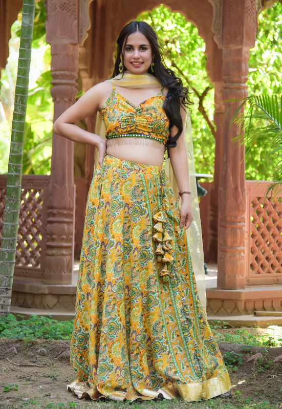 floral lehenga