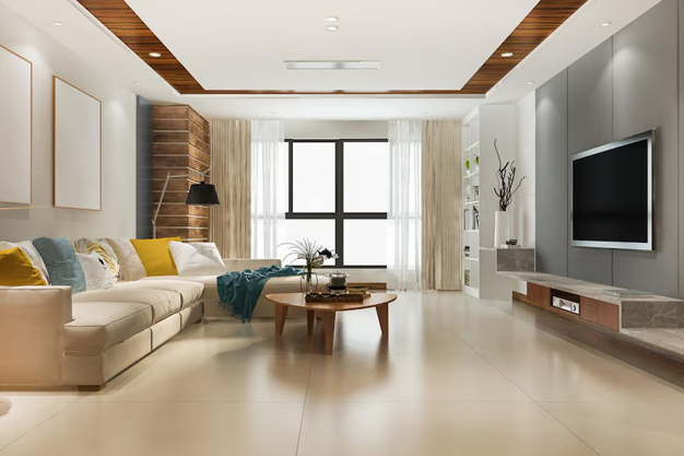 A closer look at Penthouse-View Apartment With Textured Flooring And Clutter-Free Decor