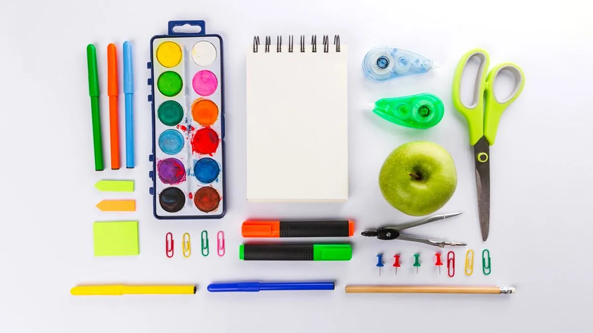 hacks to organize kids stationary item
