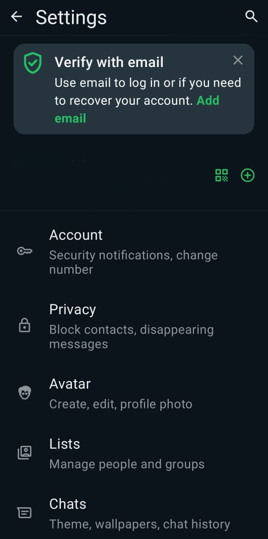 how to add email id from whatsapp