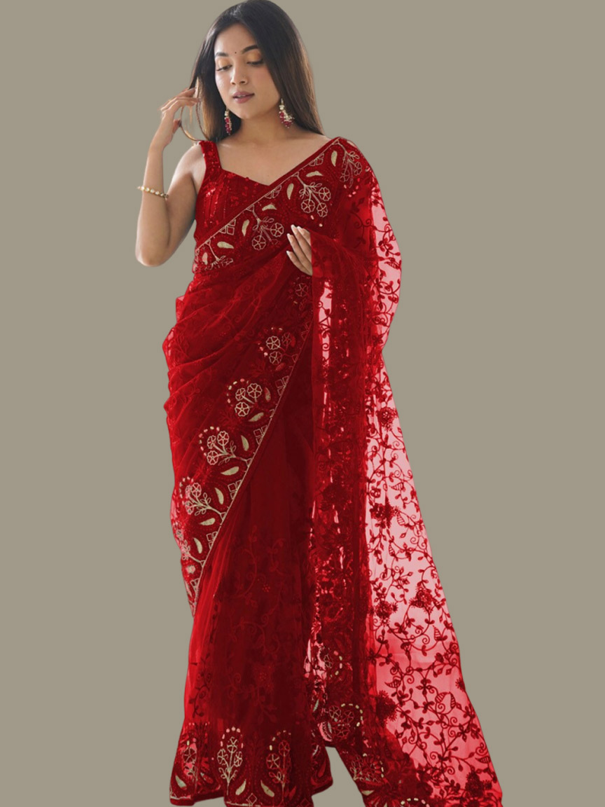 sequin work saree designs (2)