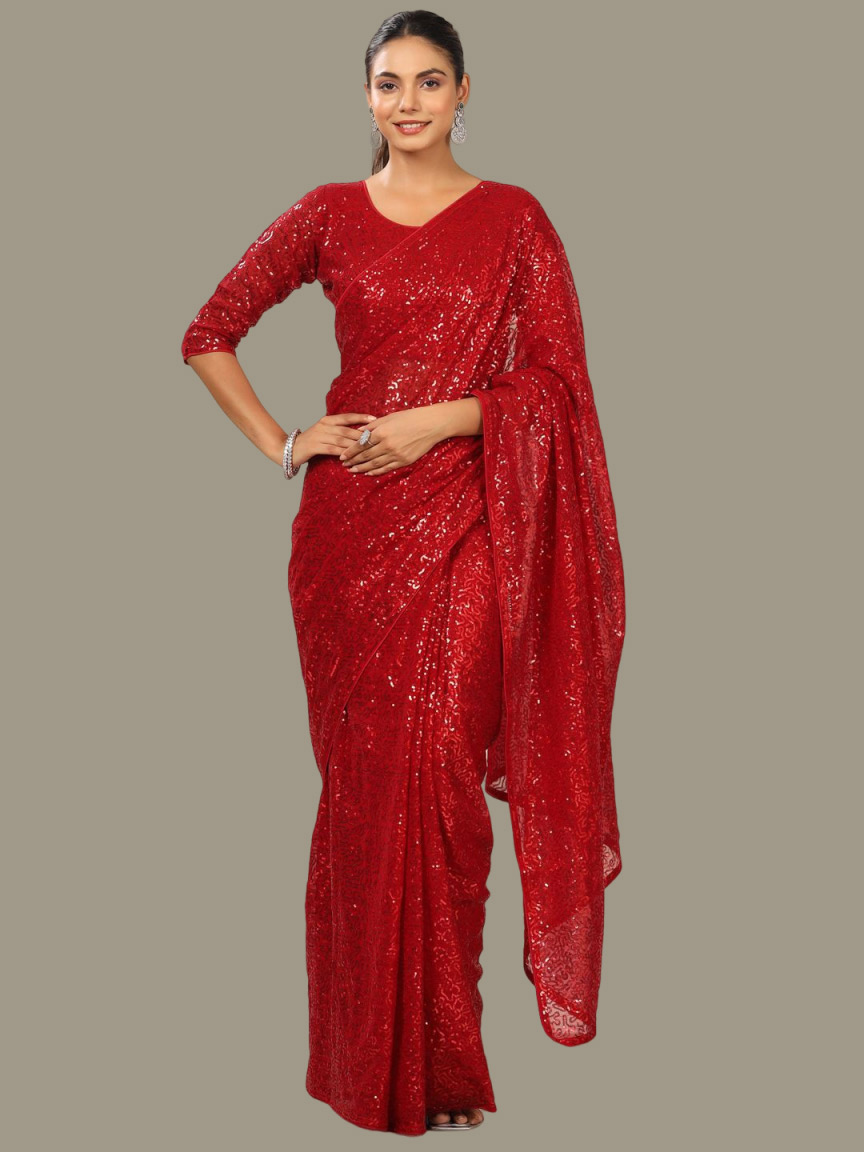 sequin work saree designs (5)