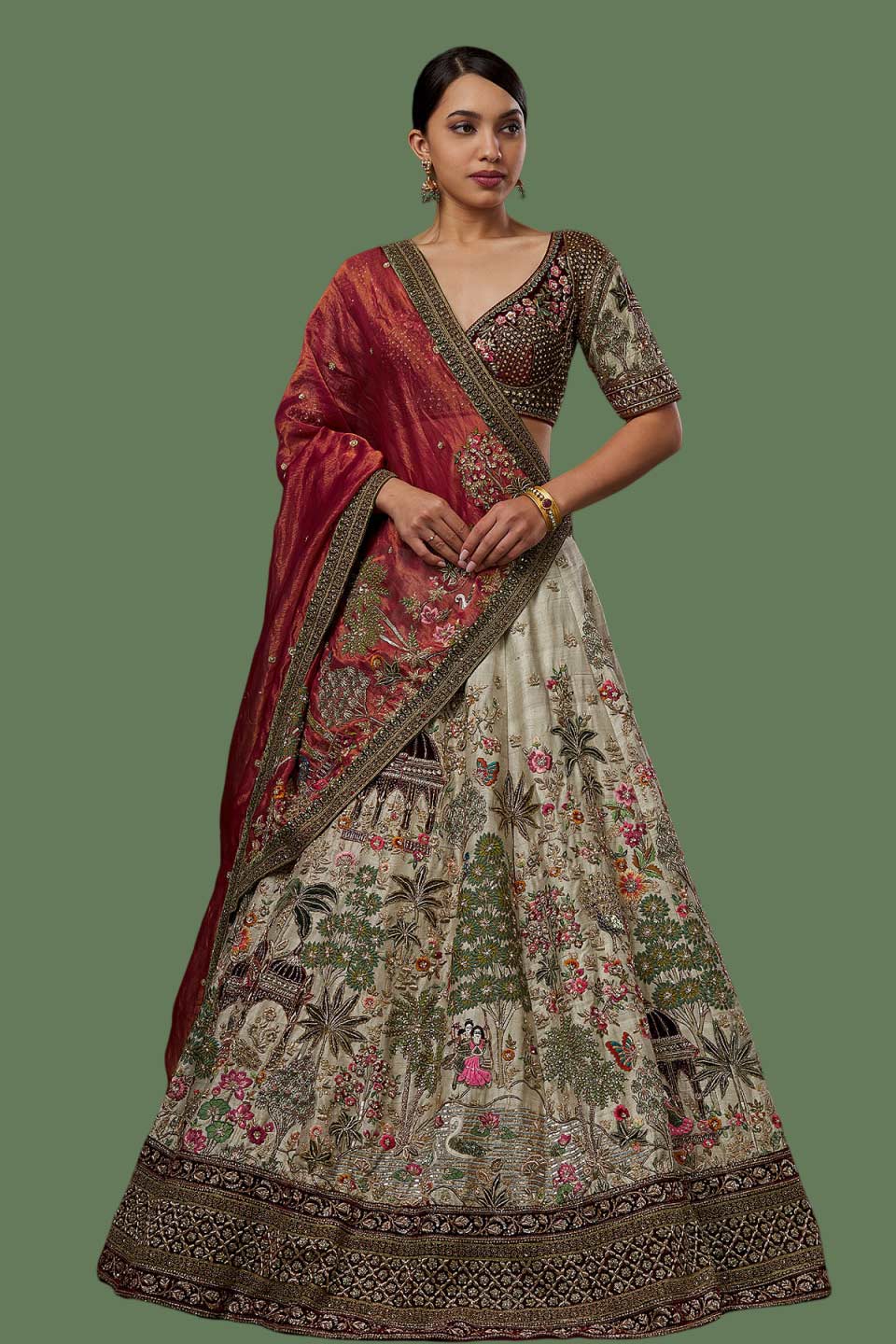 Thread work lehenga (2)