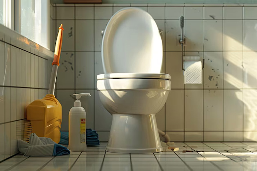 baking soda toilet cleaning