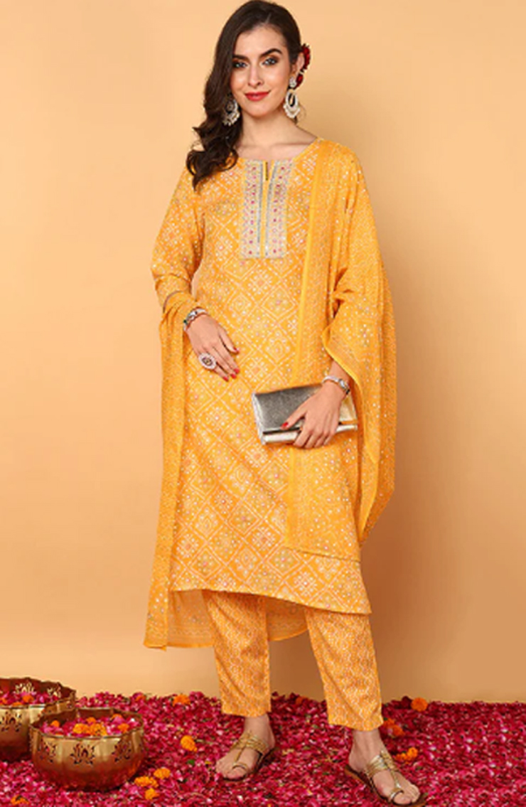 bandhani print suit designs (2)
