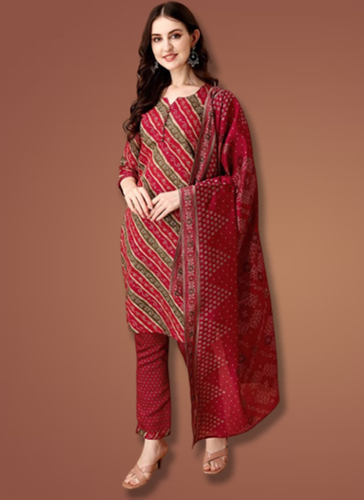 bandhani print suit designs (3)