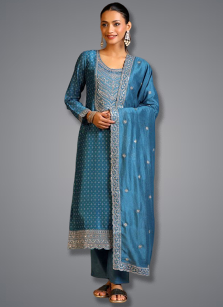 bandhani print suit designs (4)