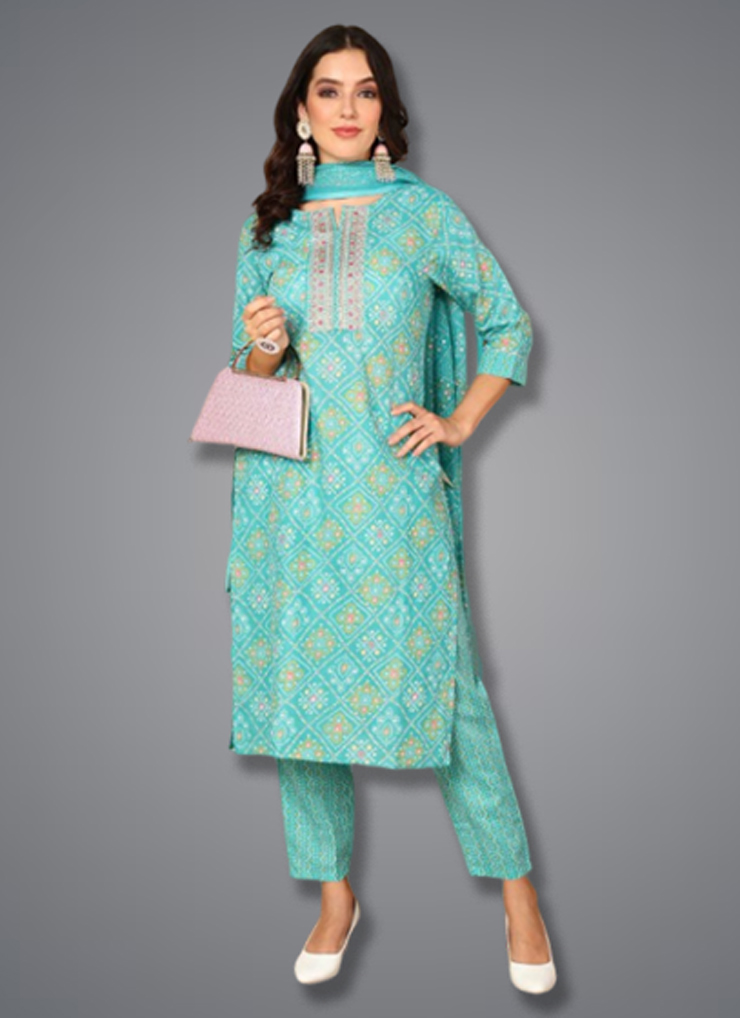 bandhani print suit designs (5)