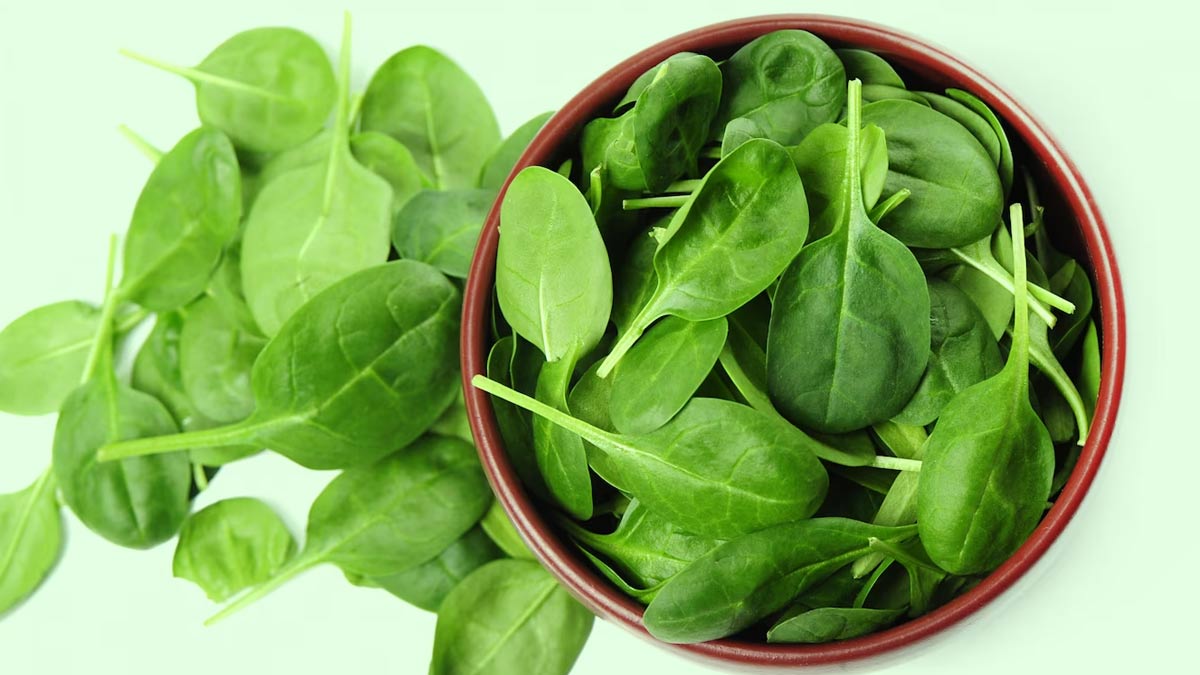 palak juice for hair fall