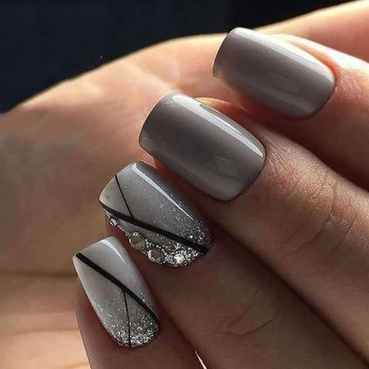 Stone work nail art