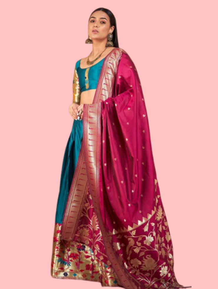 silk lehenga
