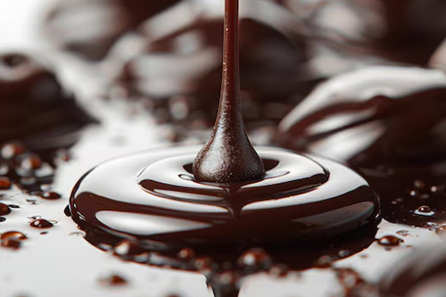 add shine to melted chocolate
