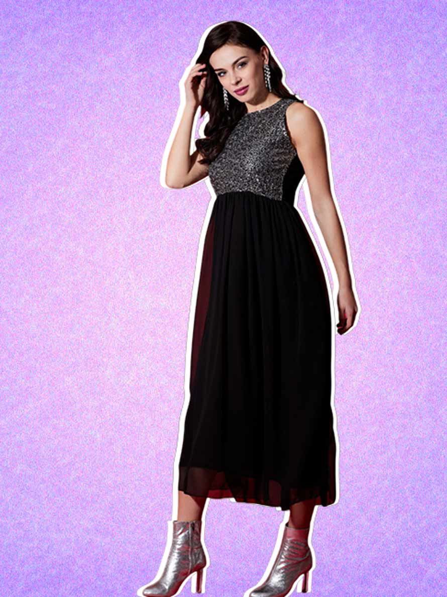 modern and trendy maxi dress for christmas party (2)