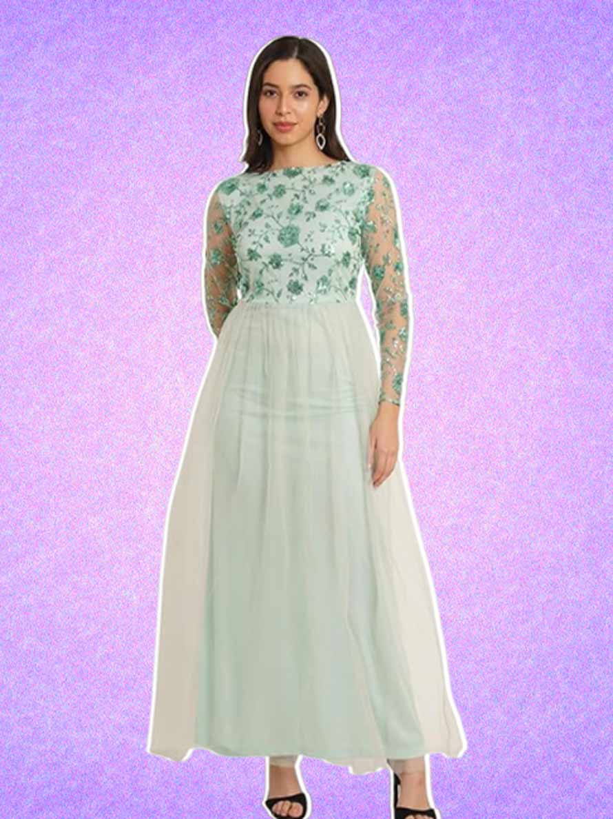 modern and trendy maxi dress for christmas party (4)