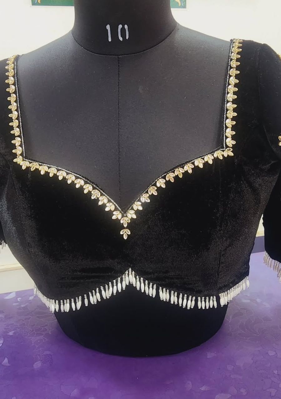 velvet blouse
