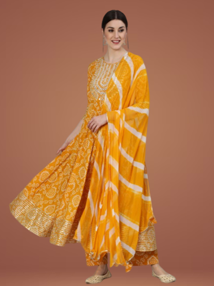 bandhej print frock suits (2)