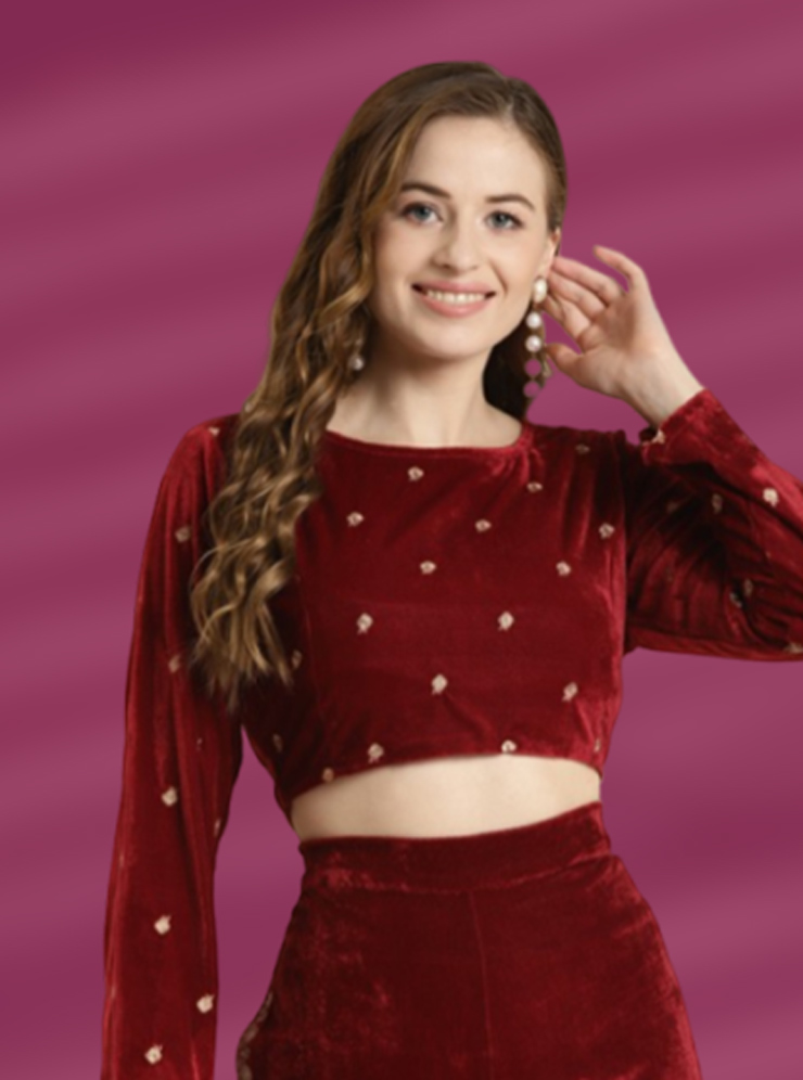 velvet blouse