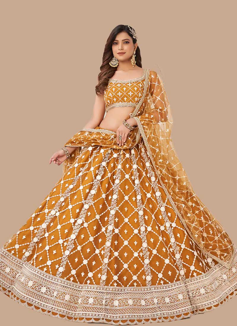 Mustard yellow lehenga