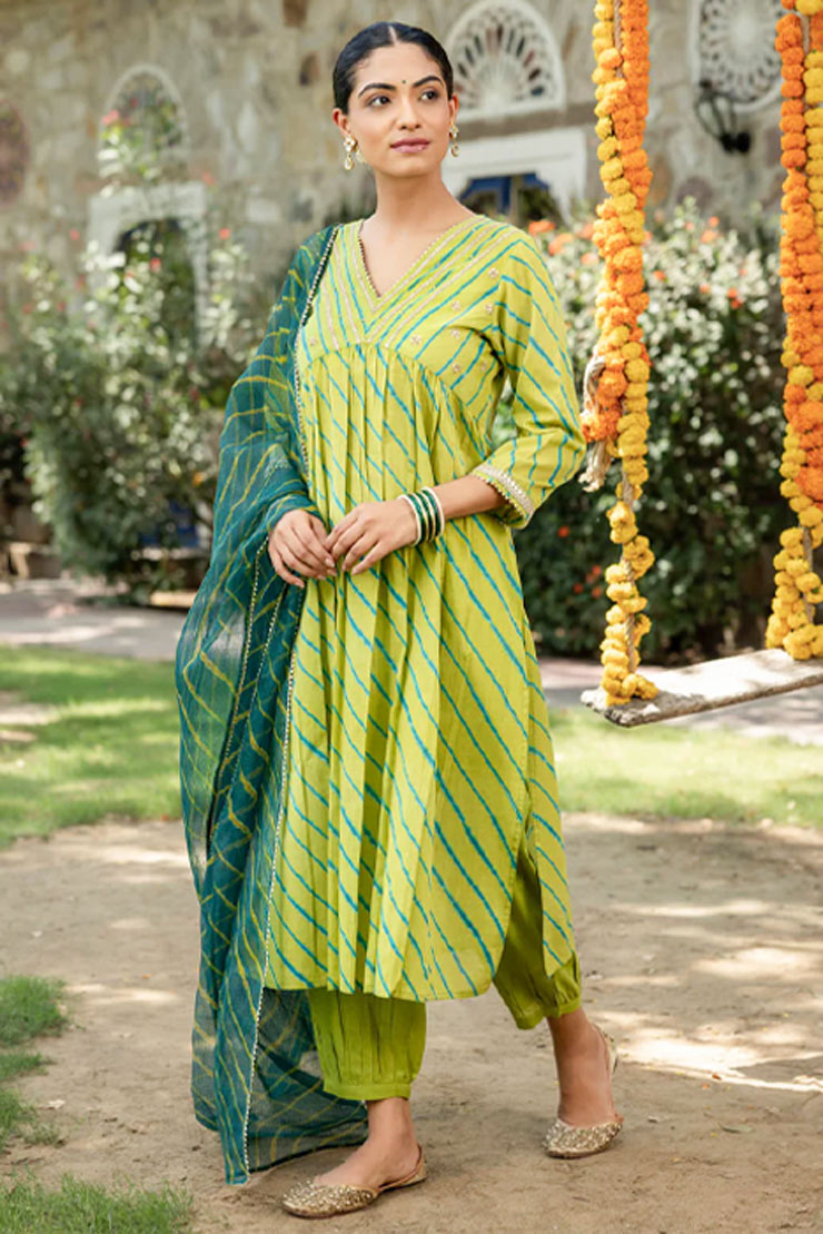 leheriya print kurti (3)