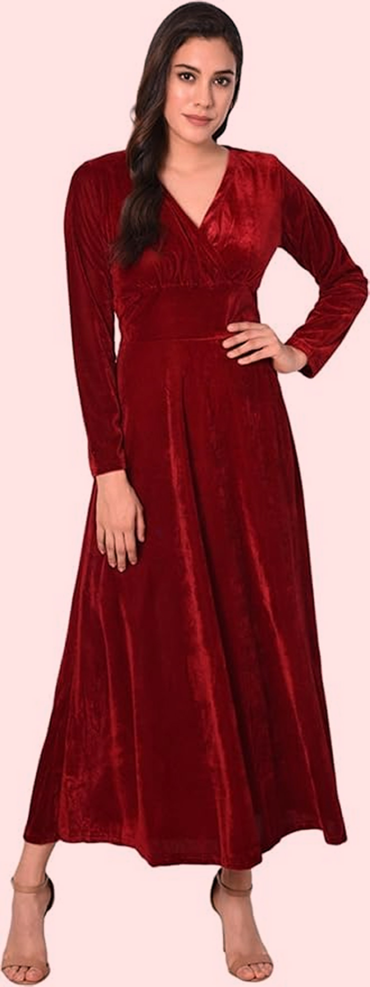 velvet dress for christmas party