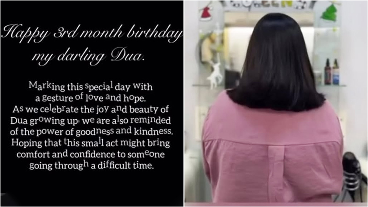 Donated hair for granddaughter