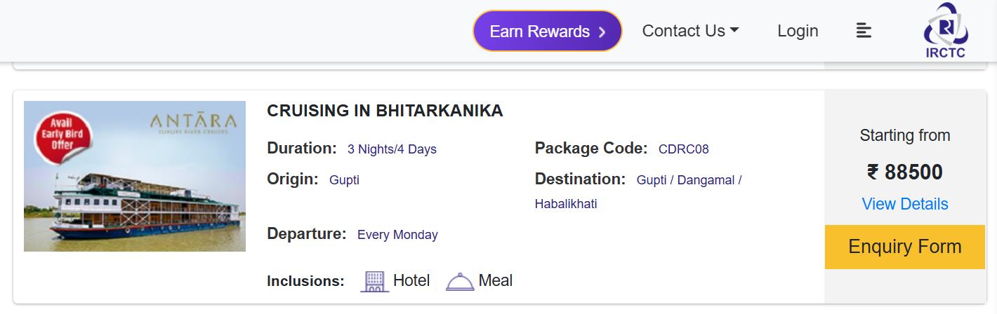 cruise top 3 tour packages cost in irctc3